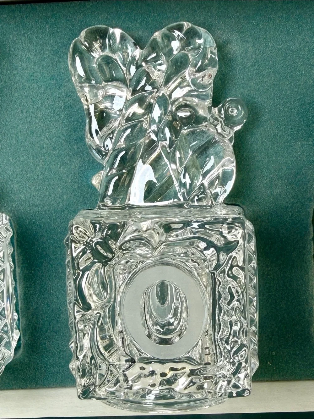 Vintage Lenox 1998 Crystal NOEL Blocks Ornament Set 4 Germany Christmas Boxed